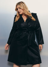 Hilary MacMillan The Dylan Trench Coat in Black - size-inclusive women's clothing