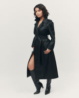 Hilary MacMillan The Dylan Trench Coat in Black - size-inclusive women's clothing