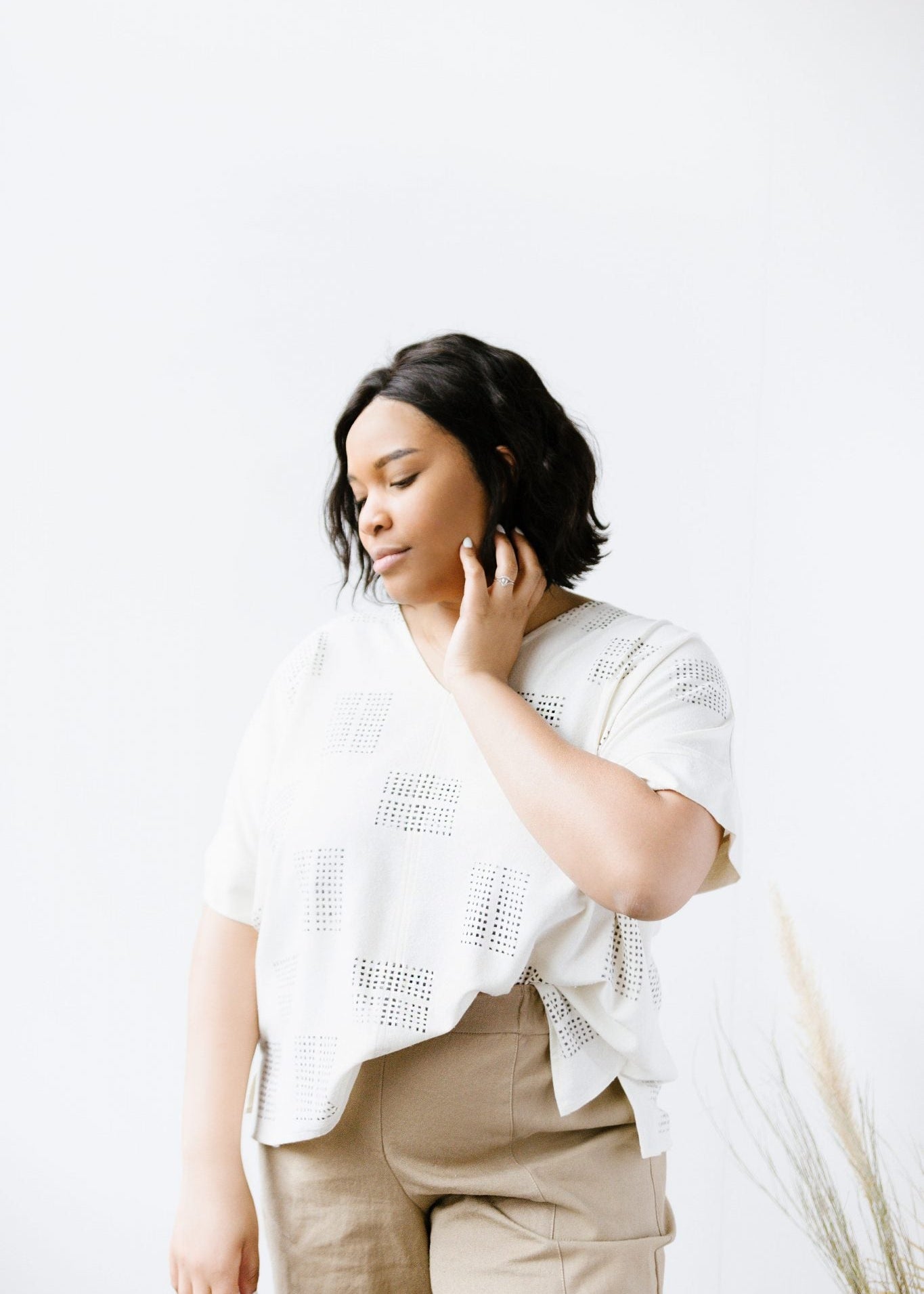 Hanna Top | Block Printed Silk