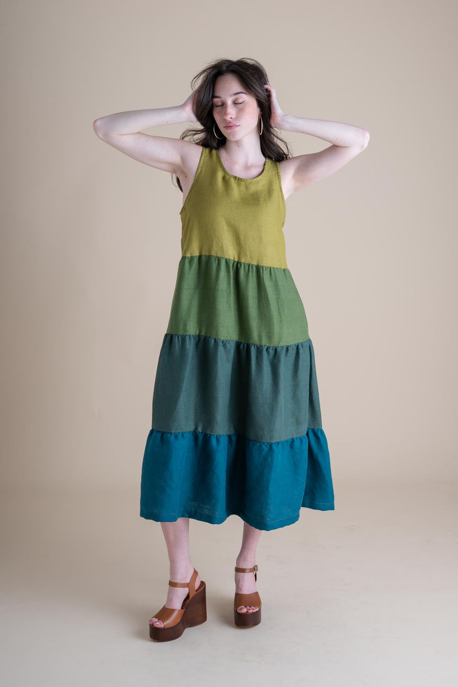 Conscious Clothing Willow Dress in Dusk - plus size dress, product view