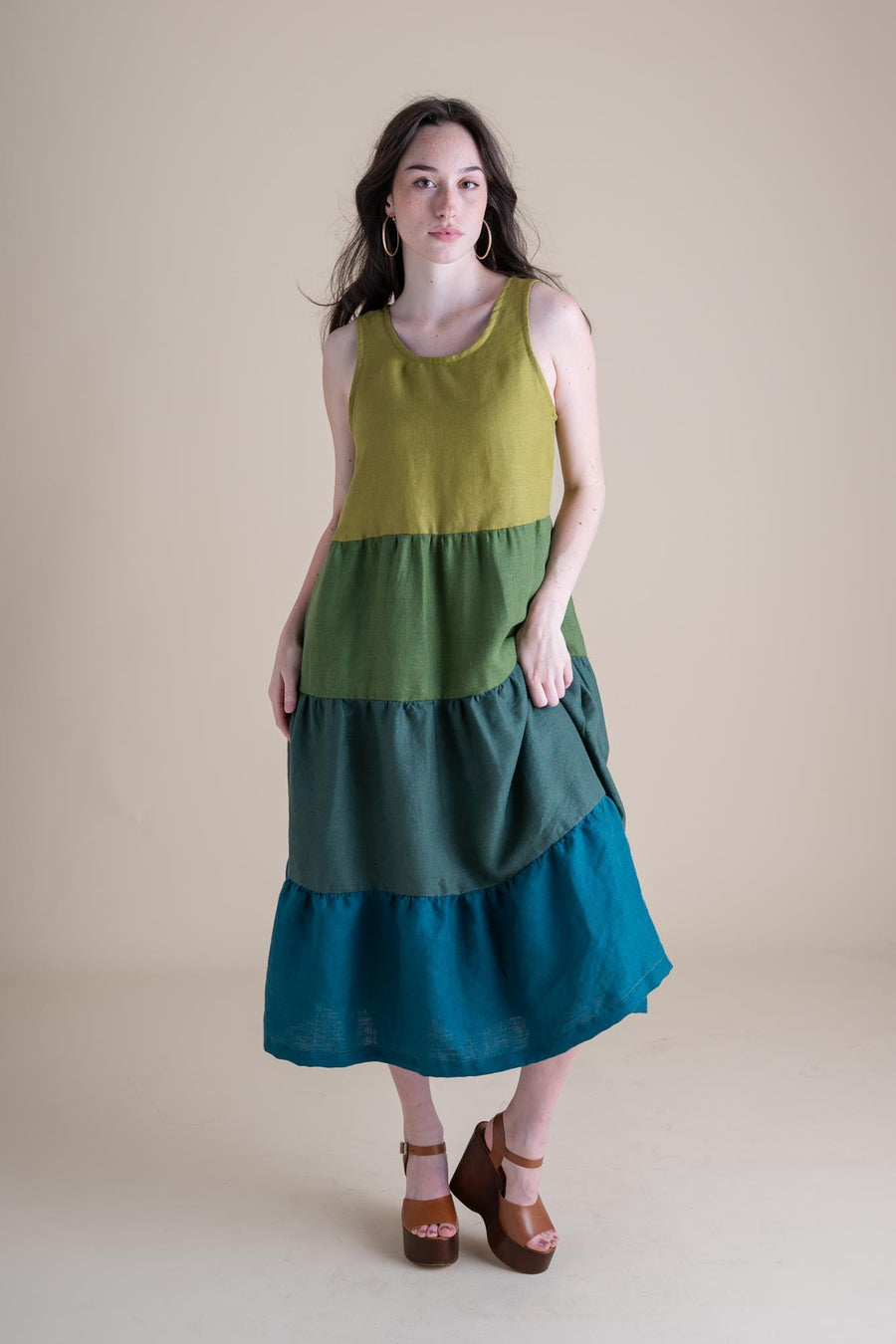 Conscious Clothing Willow Dress in Dusk - plus size dress, product view