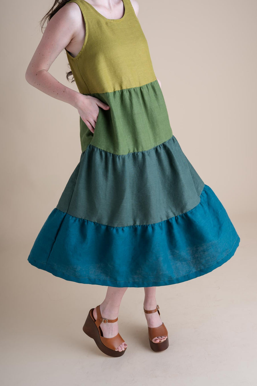 Conscious Clothing Willow Dress in Dusk - plus size dress, product view