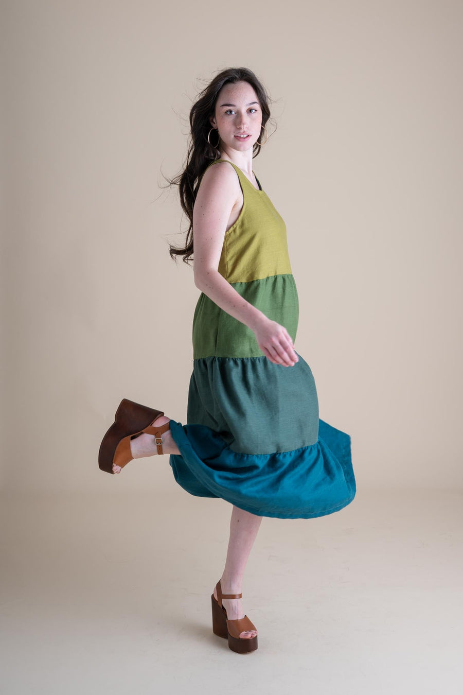 Conscious Clothing Willow Dress in Dusk - plus size dress, product view
