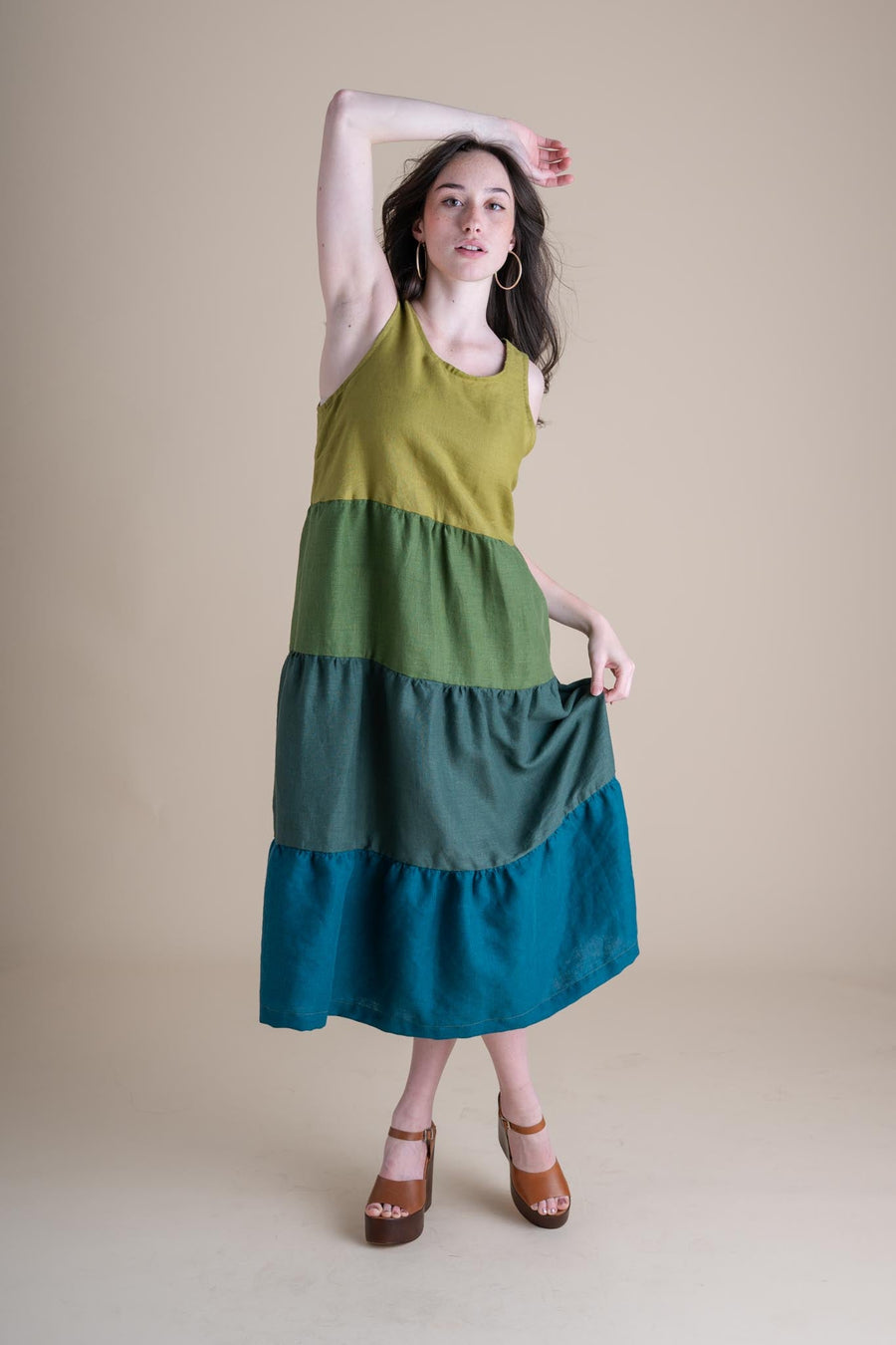 Conscious Clothing Willow Dress in Dusk - plus size dress, product view