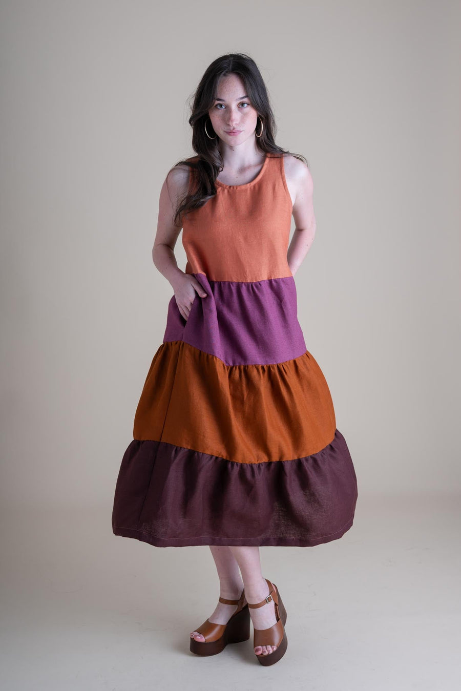 Conscious Clothing Willow Dress in Dawn - plus size dress, product view