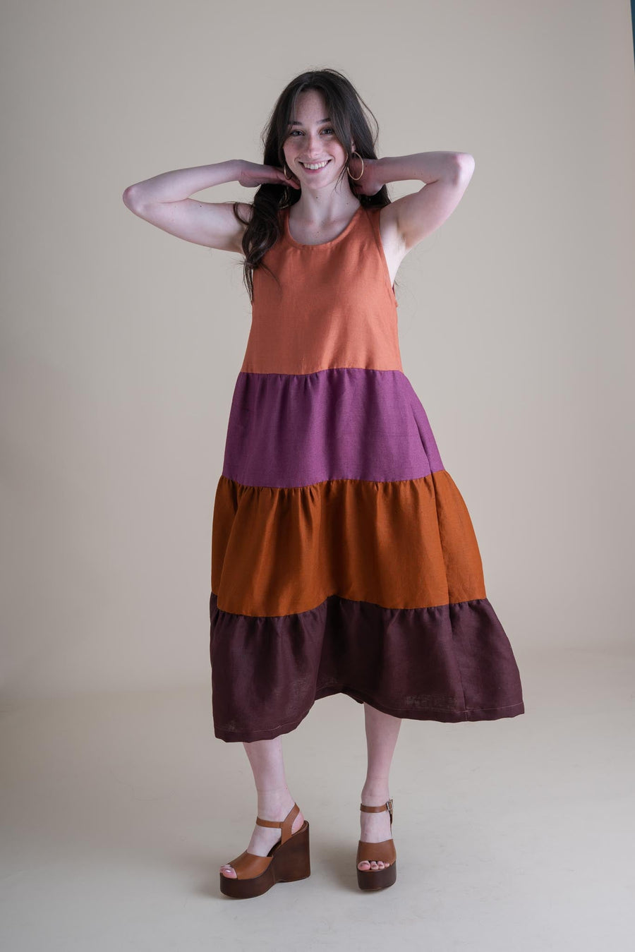 Conscious Clothing Willow Dress in Dawn - plus size dress, product view