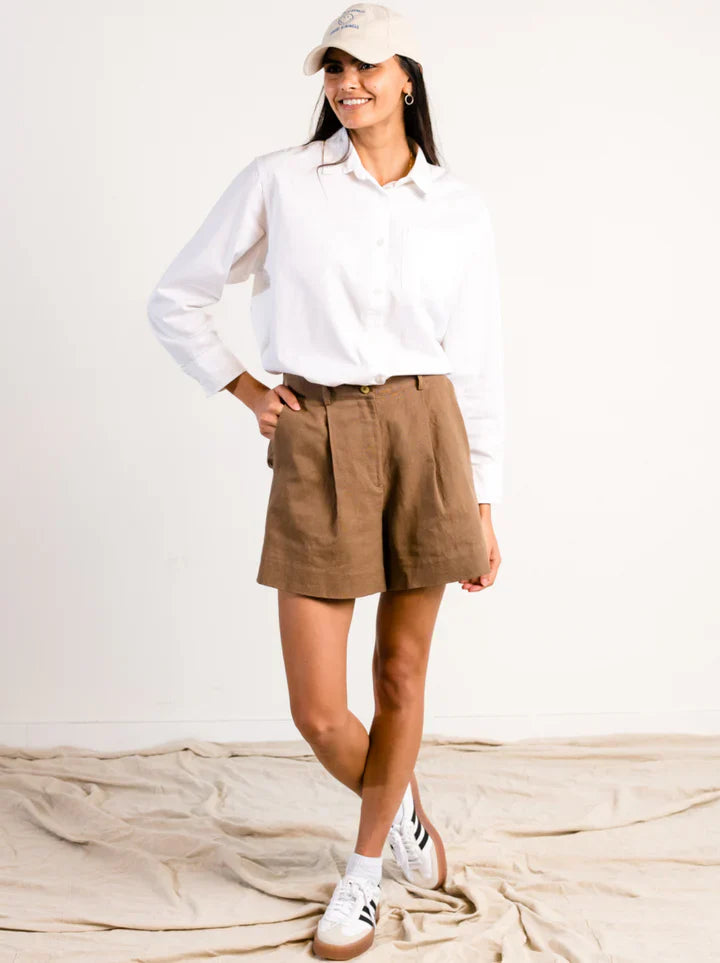 ABLE Harris Oversized Button Down Shirt - White Shirt