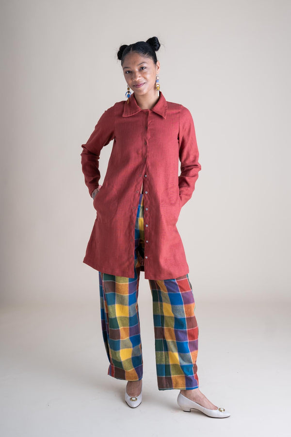 Conscious Clothing Highland Jacket in Paprika - plus size garment, product view