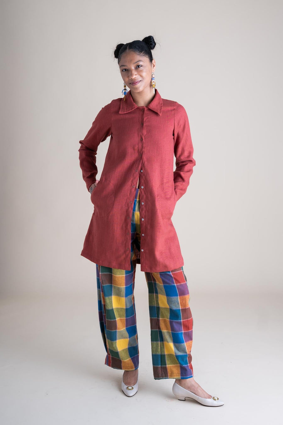 Conscious Clothing Highland Jacket in Paprika - plus size garment, product view