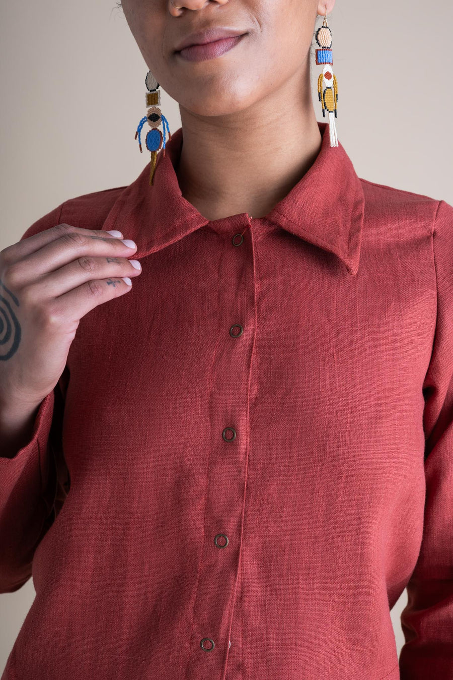 Conscious Clothing Highland Jacket in Paprika - plus size garment, product view