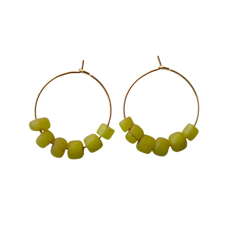 Sela Designs Lime Ellen Hoop Earrings - handcrafted earrings