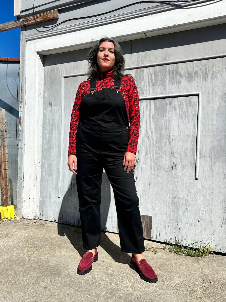 NOOWORKS Carpenter Overall Black - plus size garment, product view