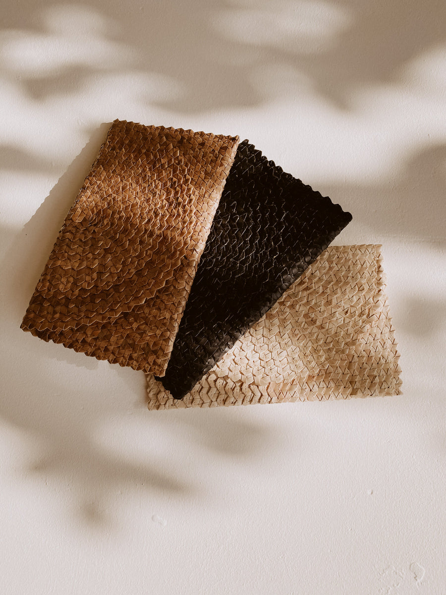 Village Thrive Rattan Clutch - clutch