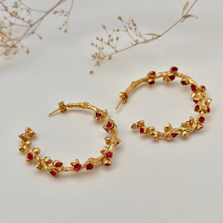 Fyoli Fyoli YUGEN Pod Hoop Earrings in Gold - women's artisan earrings