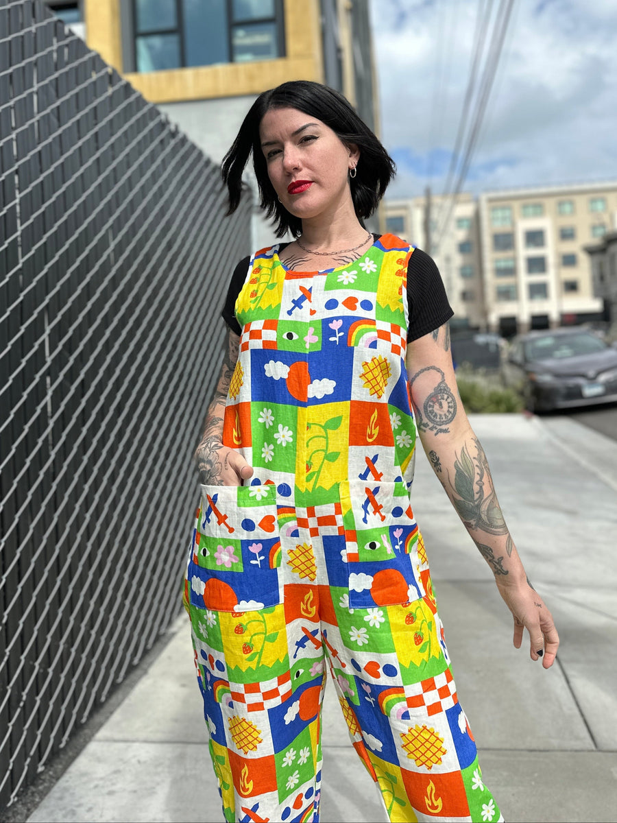 NOOWORKS Linen Garden Suit Gentilhomme - plus size jumpsuit, product view