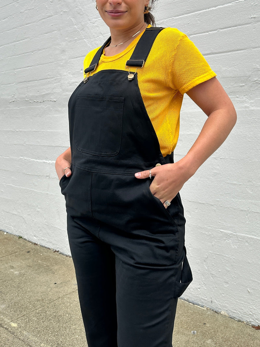 NOOWORKS Carpenter Overall Black - plus size garment, product view
