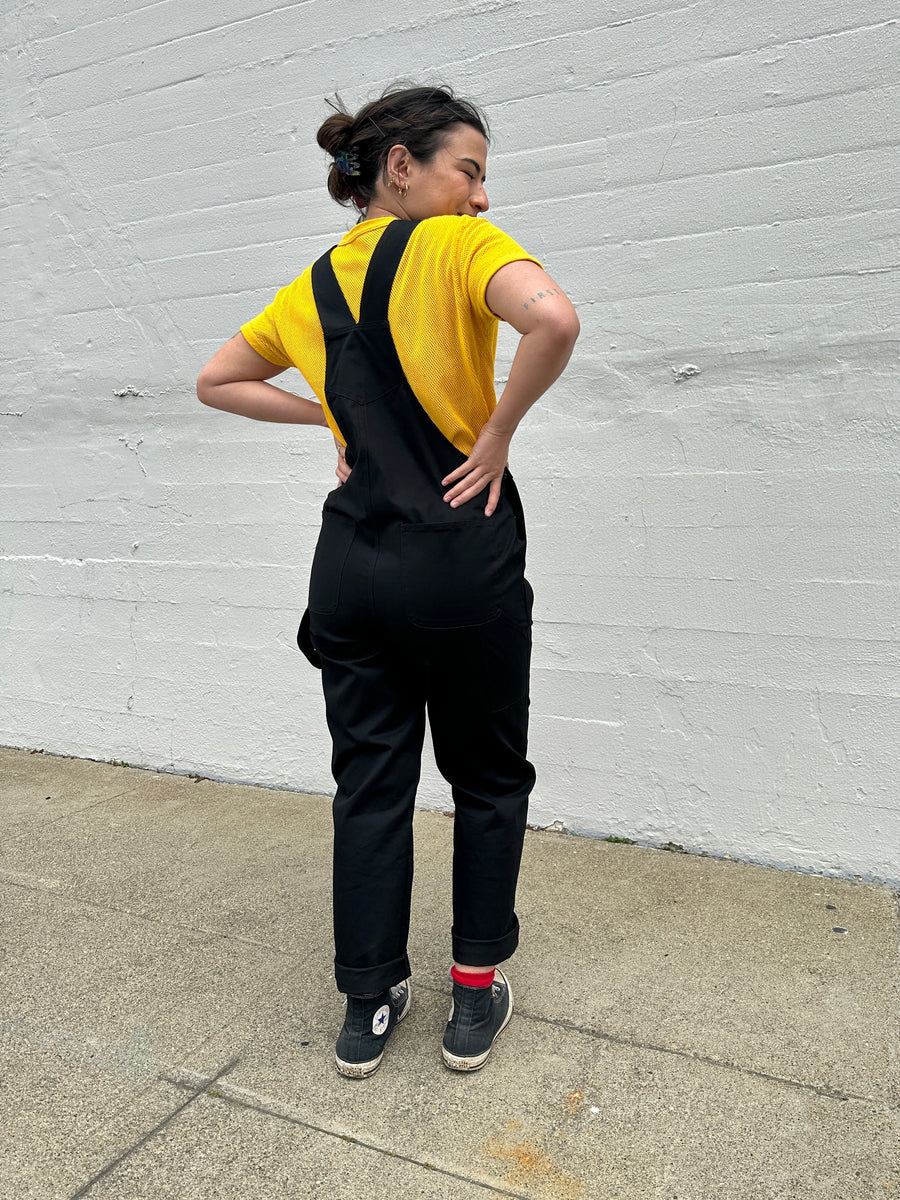 NOOWORKS Carpenter Overall Black - plus size garment, product view