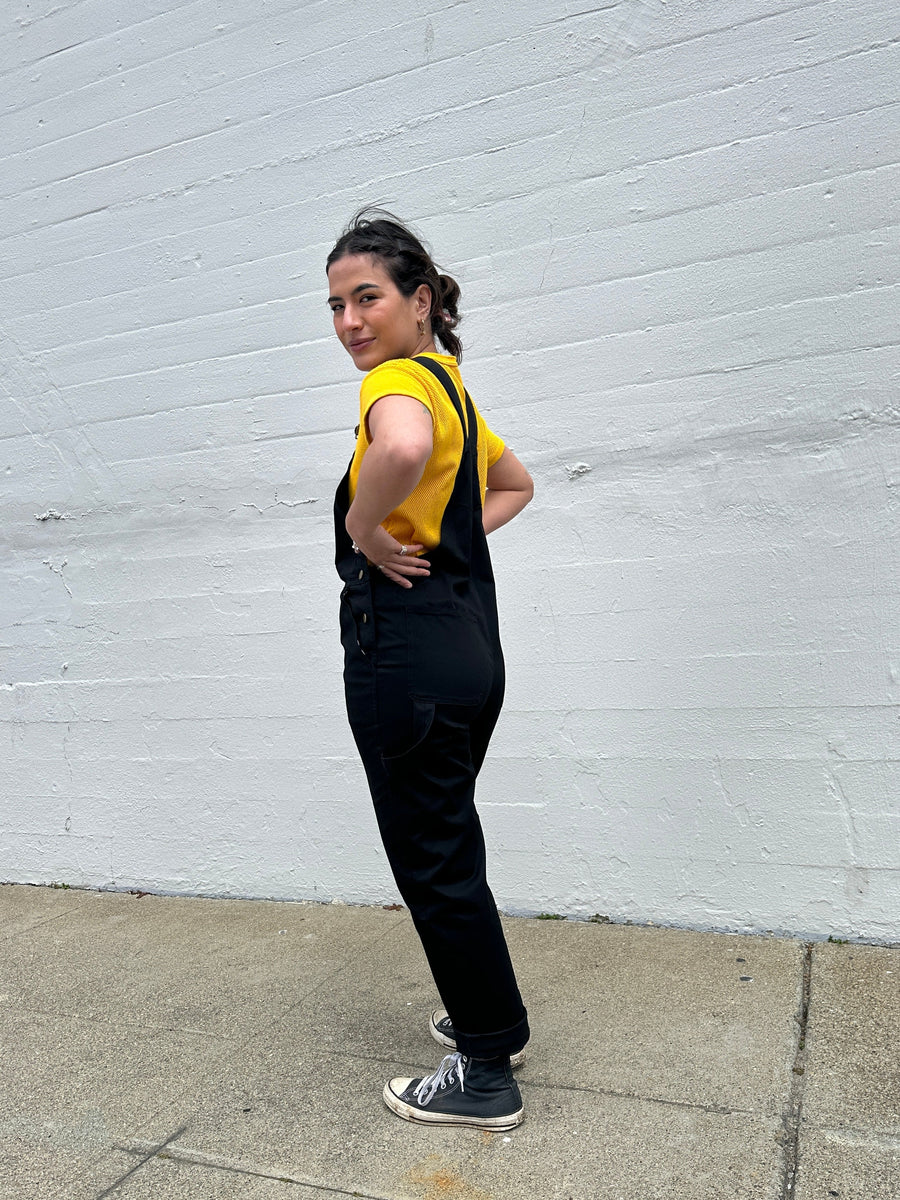 NOOWORKS Carpenter Overall Black - plus size garment, product view