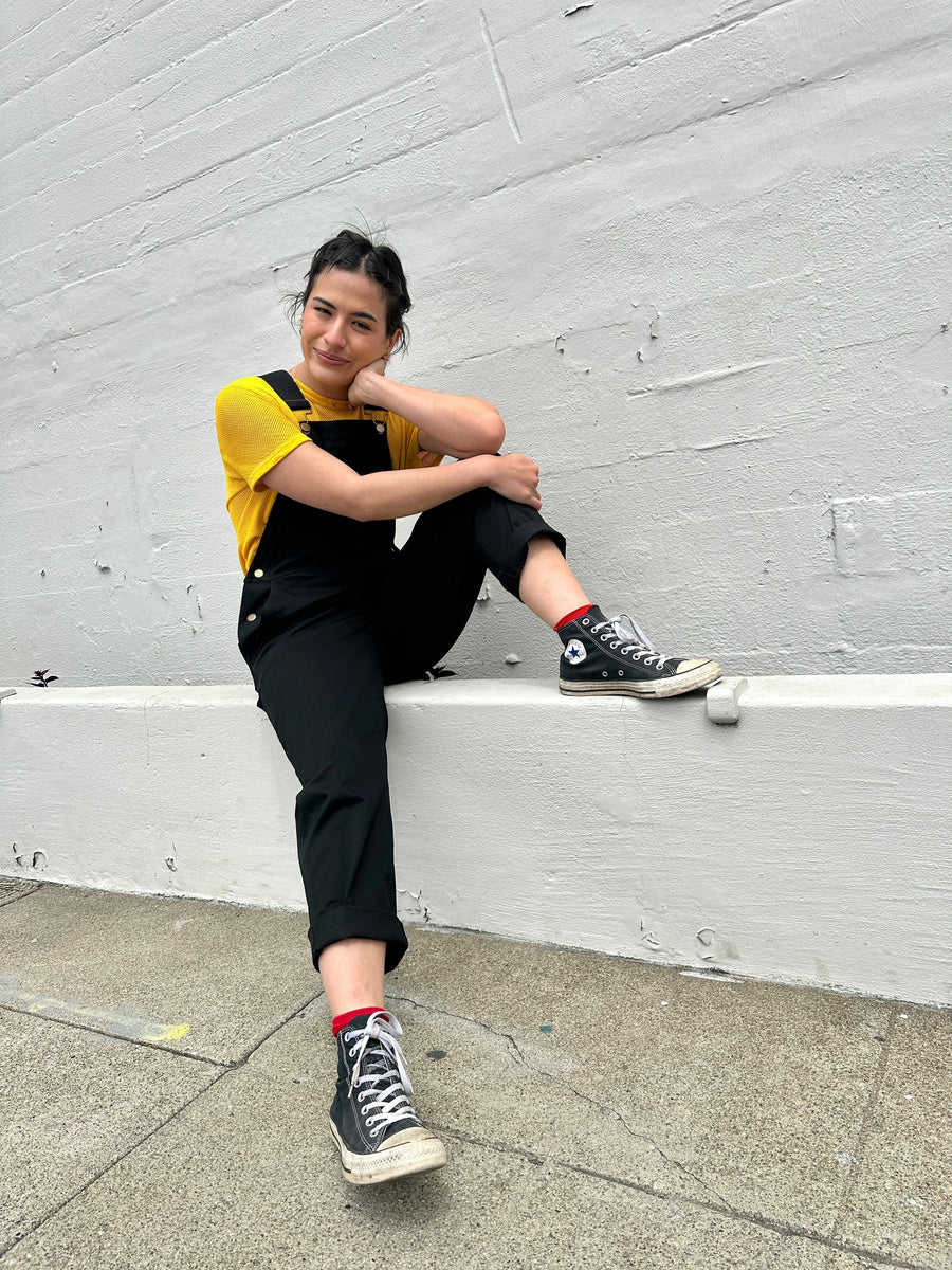 NOOWORKS Carpenter Overall Black - plus size garment, product view