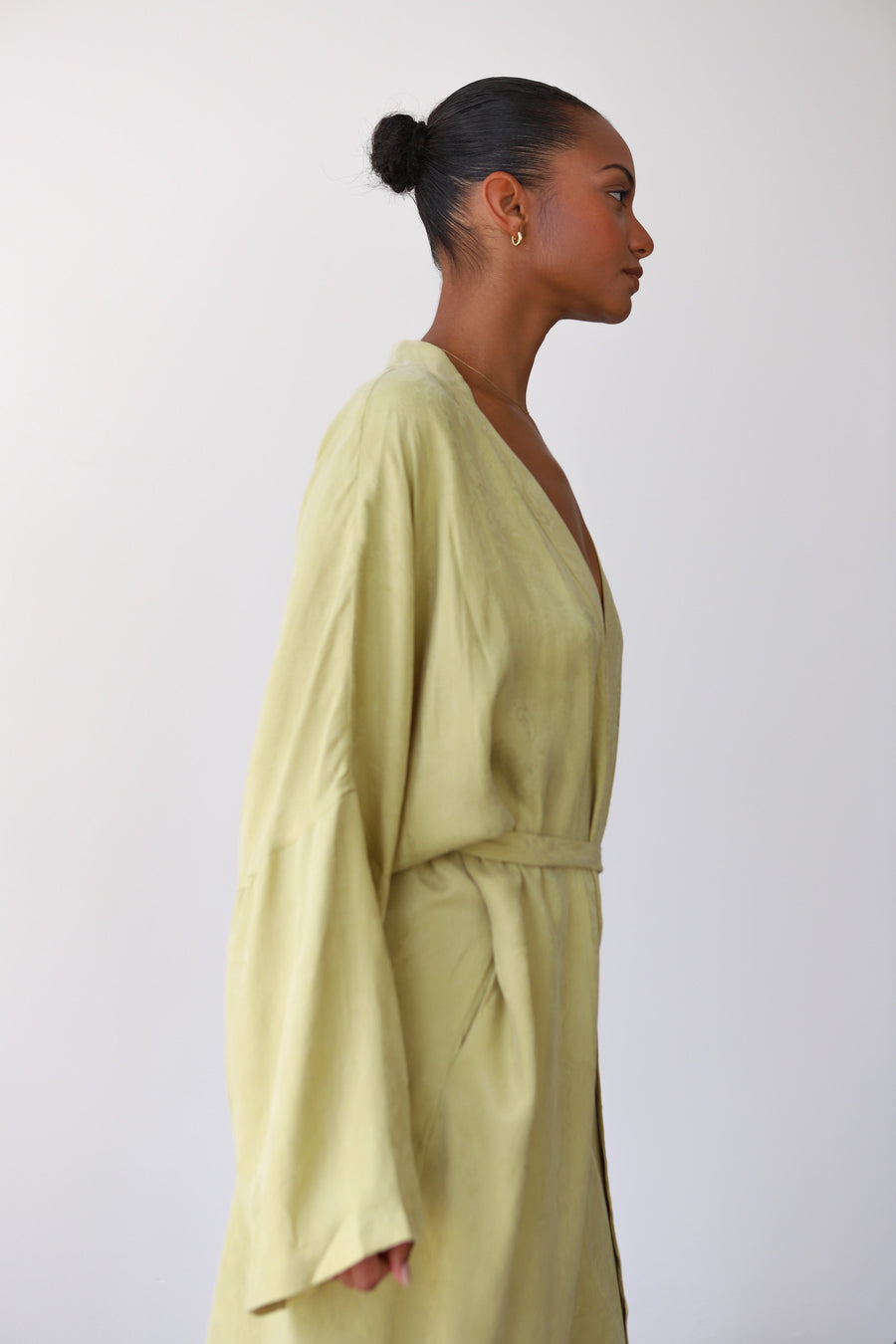 Be Idle The Long Robe - Tomatillo - plus size garment, product view