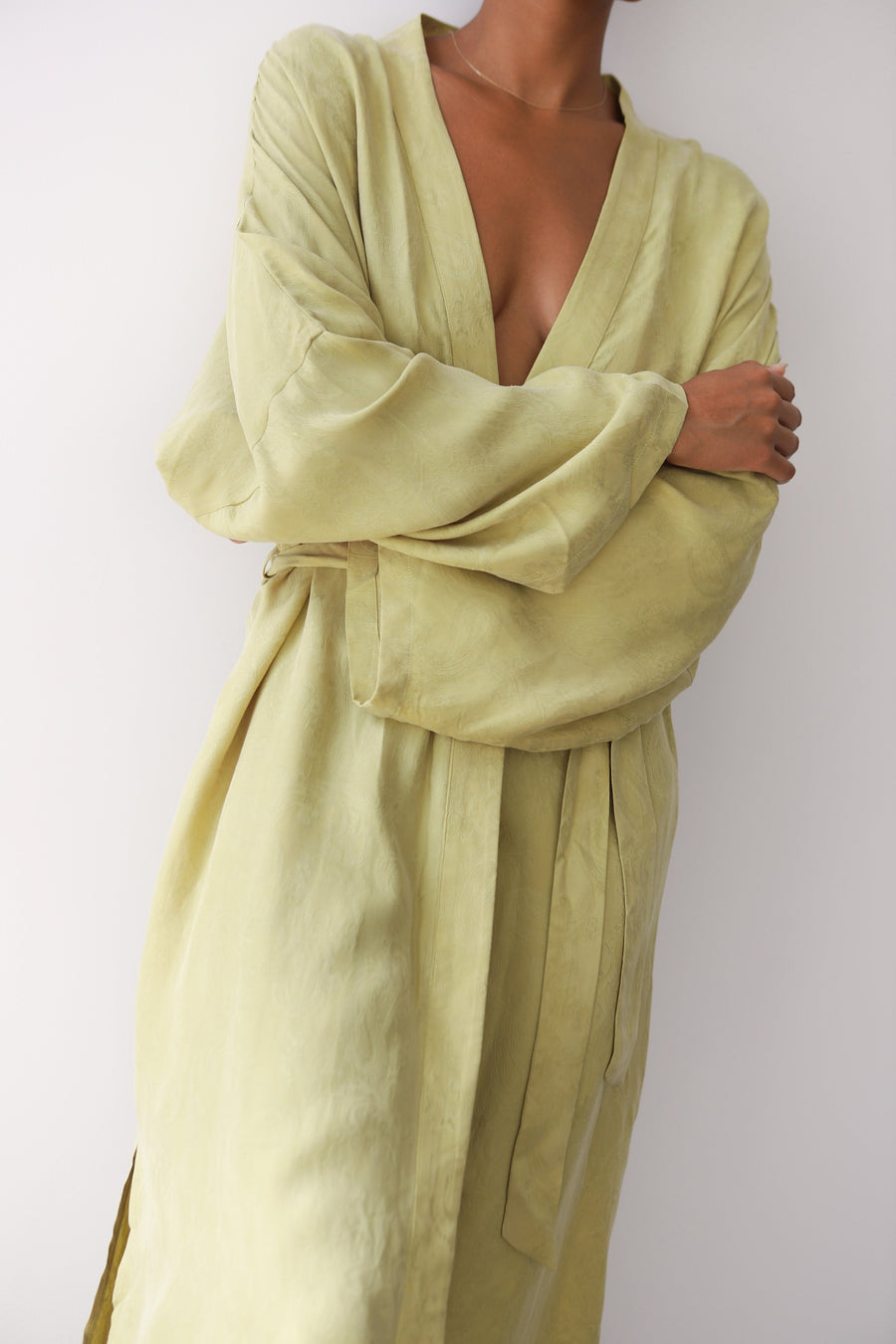 Be Idle The Long Robe - Tomatillo - plus size garment, product view