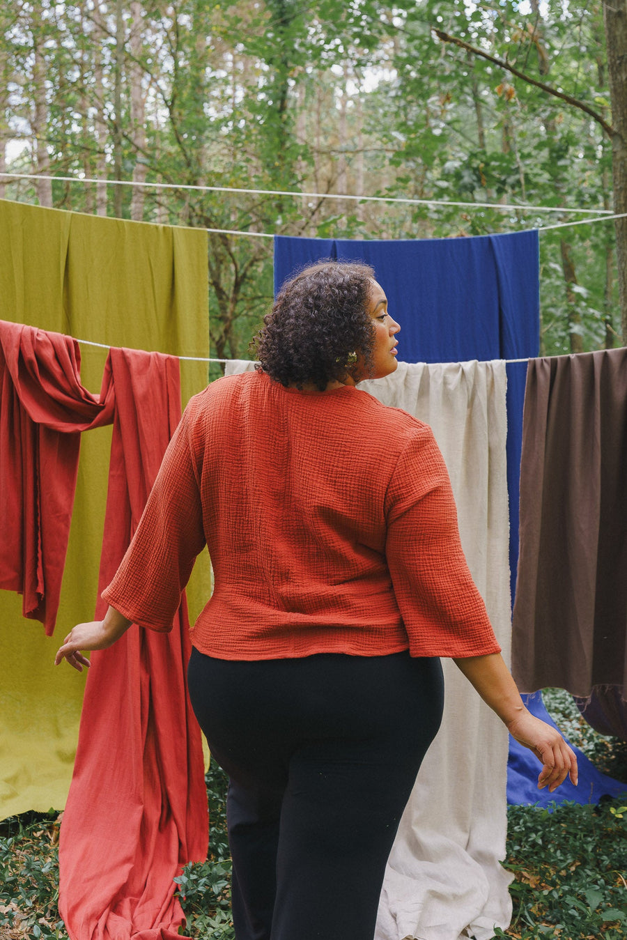 Conscious Clothing Artemis Top in Saffron - plus size top, product view