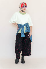 Nettle Studios Black Cherry Cotton Ruffle Pants - plus size ruffle pant, product view