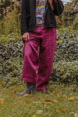 Conscious Clothing Crescent Moon Pants in Orchid - plus size pant, lifestyle shot