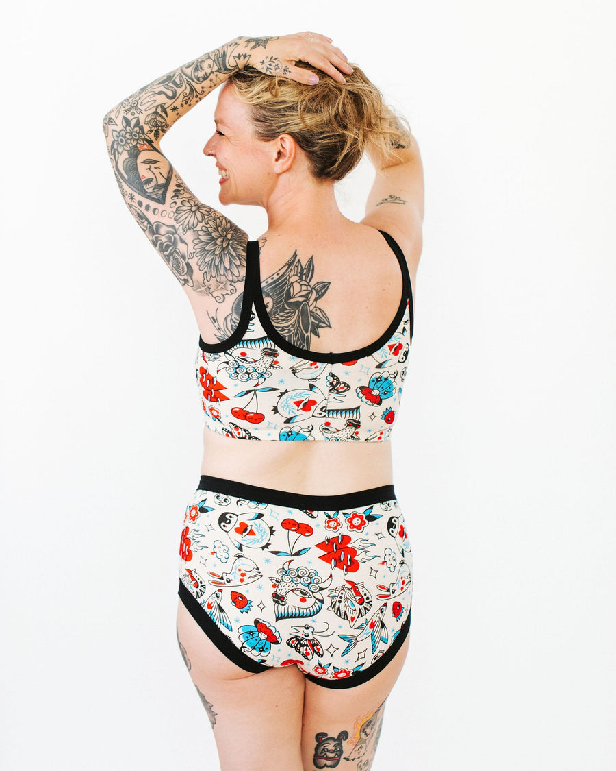 Thunderpants USA Longline Bra Inked Up - inclusive longline bra, product view