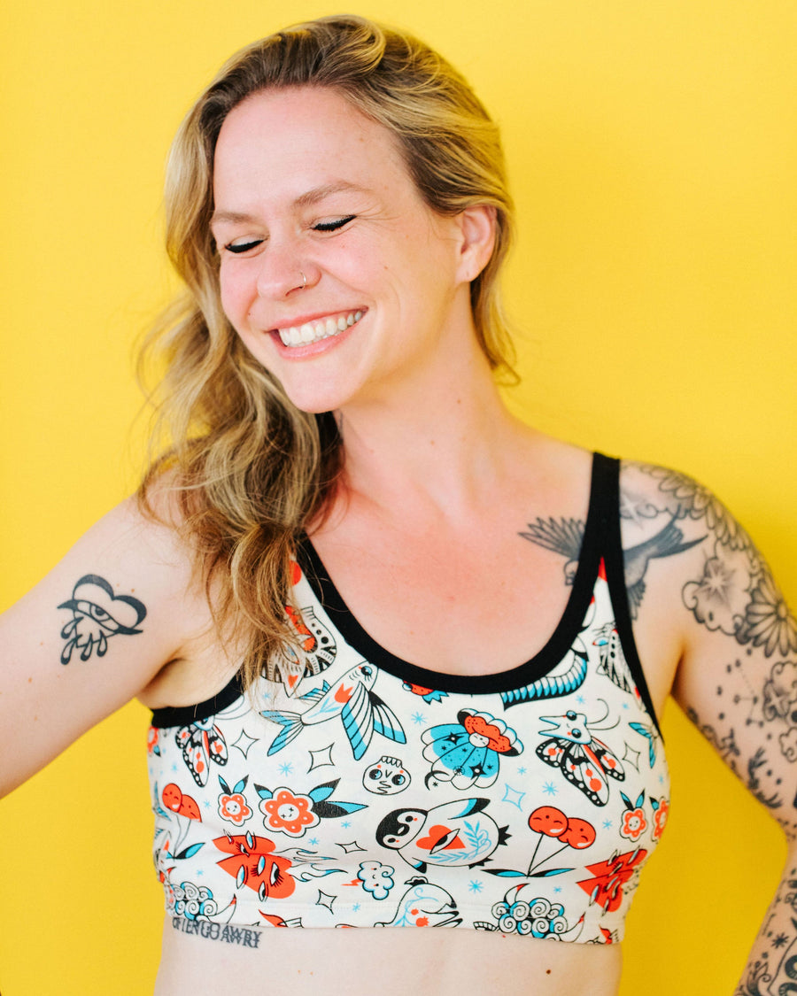 Thunderpants USA Longline Bra Inked Up - inclusive longline bra, product view