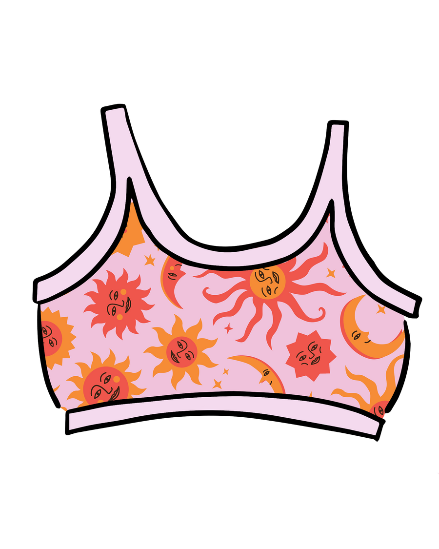 Thunderpants USA Longline Bra Luna y Sol - inclusive longline bra, product view