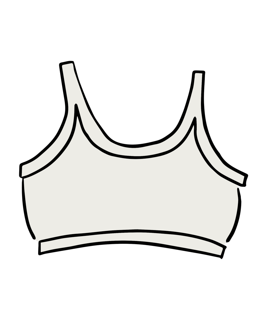 Thunderpants USA Longline Bra Plain Vanilla - inclusive longline bra, product view
