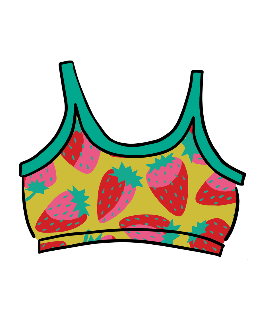 Thunderpants USA Longline Bra Strictly Strawberry - inclusive longline bra, product view