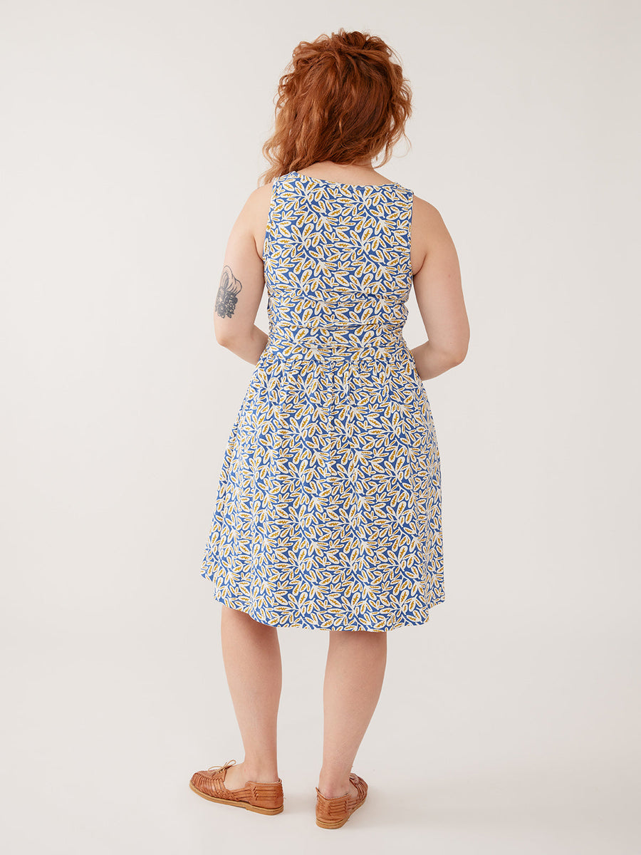 Mata Traders Asheville Dress - Fern Beats Blue - plus-size women's clothing