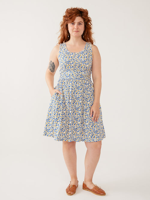 Mata Traders Asheville Dress - Fern Beats Blue - plus-size women's clothing
