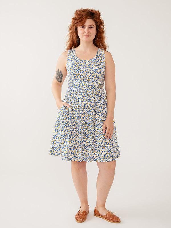 Mata Traders Asheville Dress - Fern Beats Blue - plus-size women's clothing