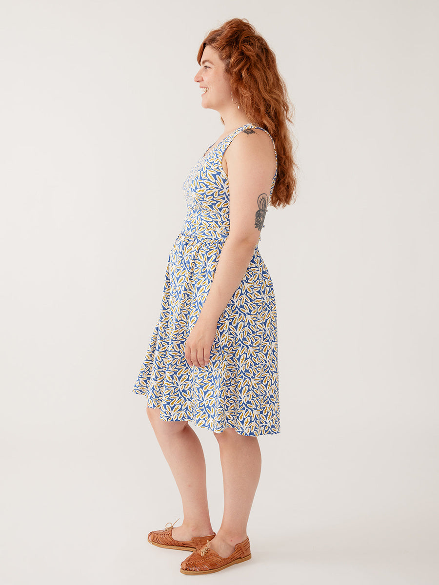 Mata Traders Asheville Dress - Fern Beats Blue - plus-size women's clothing