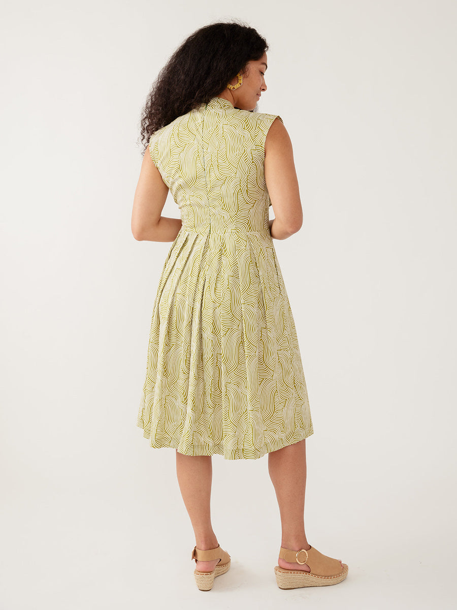 Mata Traders Lucille Dress - Waves Green - Size Inclusive women's clothing