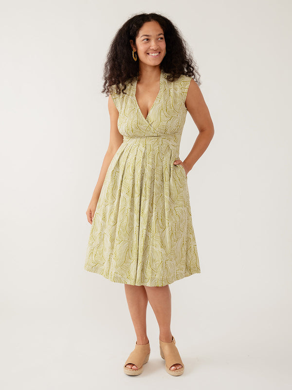 Mata Traders Lucille Dress - Waves Green - Size Inclusive women's clothing