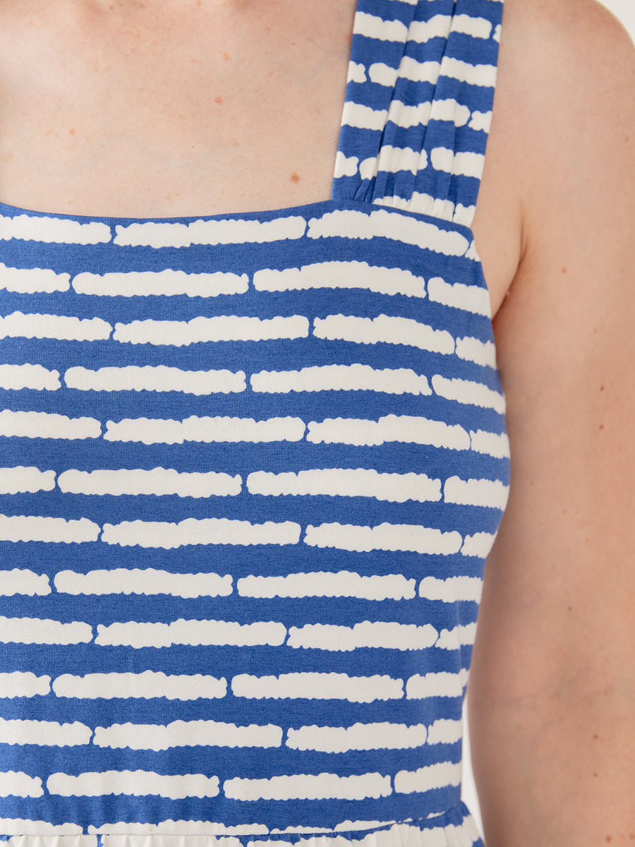 Mata Traders Opal Dress in Cobalt Split Stripe - Size Inclusive women's clothing