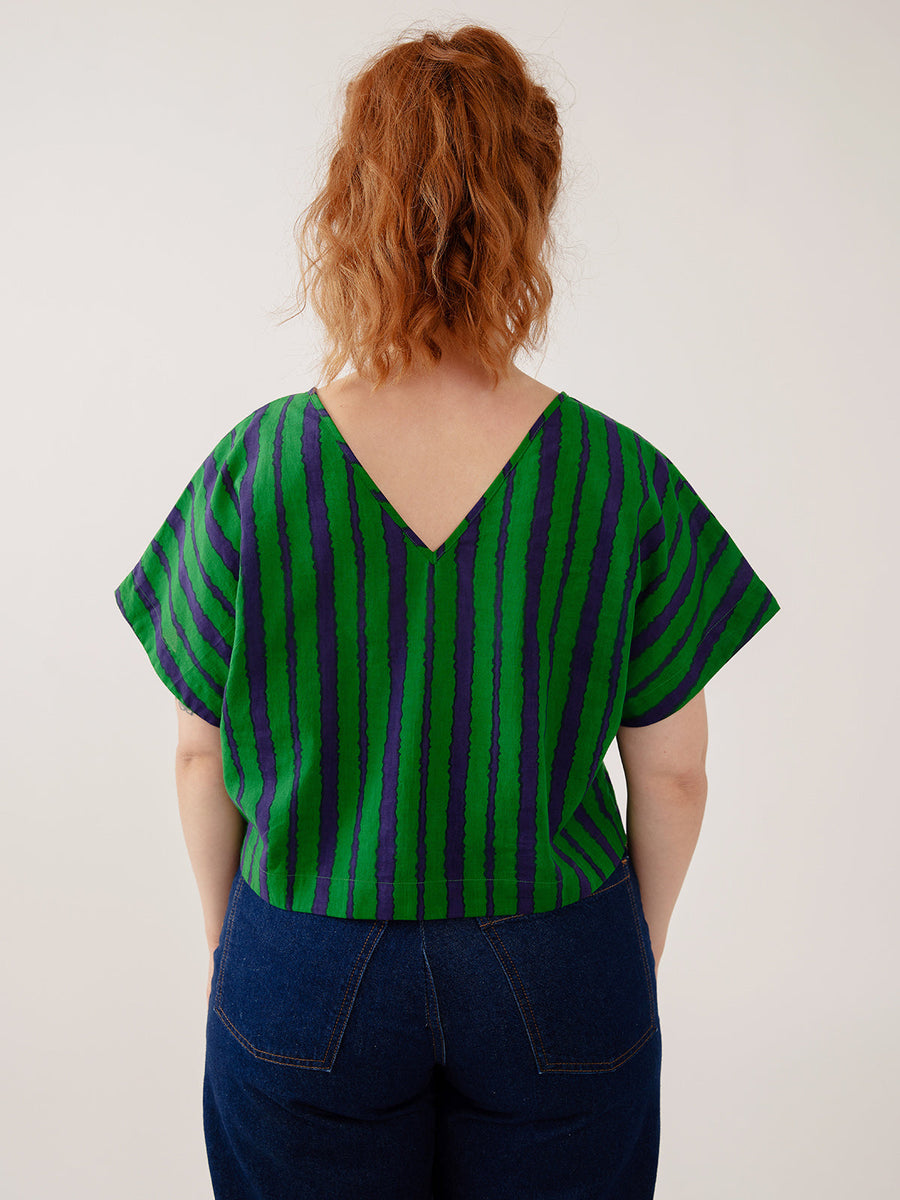 Riley V-Neck Dolman Top - Emerald