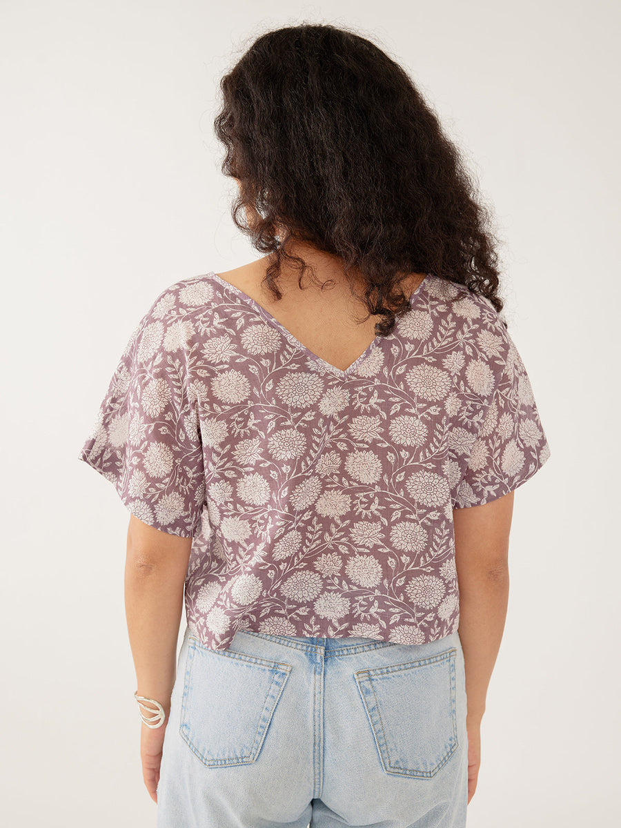 Mata Traders Riley V-Neck Dolman Top - French Lilac - Size Inclusive women's clothing
