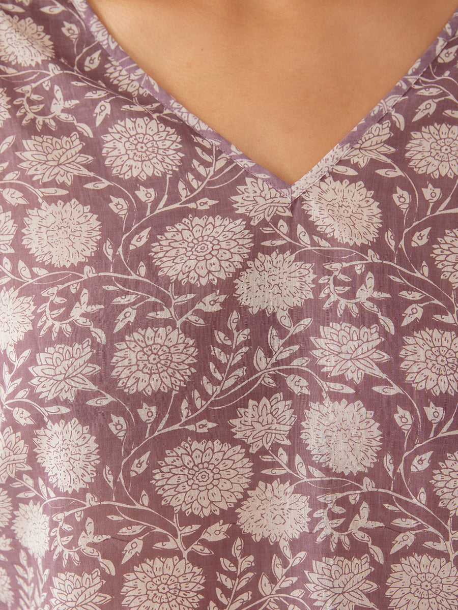 Mata Traders Riley V-Neck Dolman Top - French Lilac - Size Inclusive women's clothing