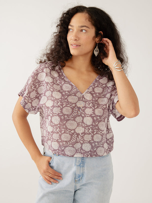 Mata Traders Riley V-Neck Dolman Top - French Lilac - Size Inclusive women's clothing