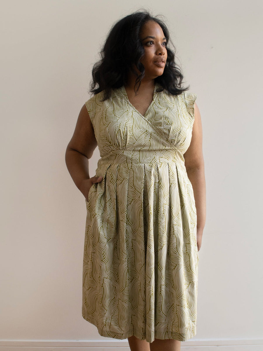 Mata Traders Lucille Dress - Waves Green - Size Inclusive women's clothing