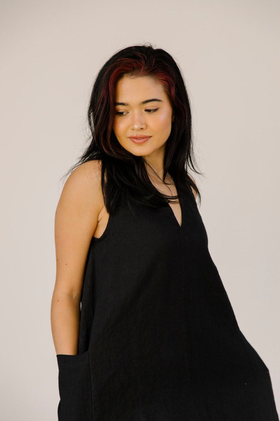 Pamut Apparel USA Mira Dress - Linen - plus size dress, product view