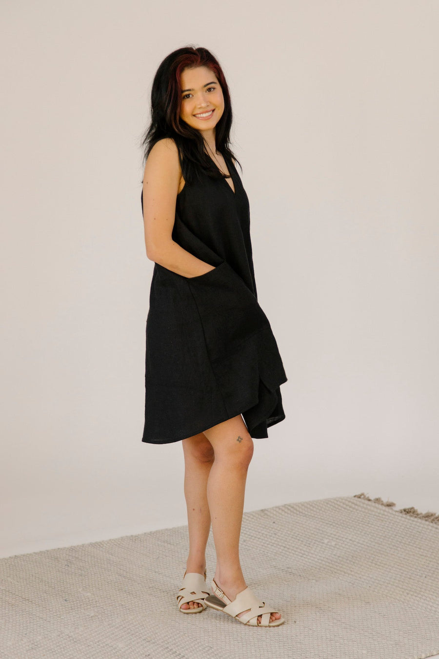 Pamut Apparel USA Mira Dress - Linen - plus size dress, product view