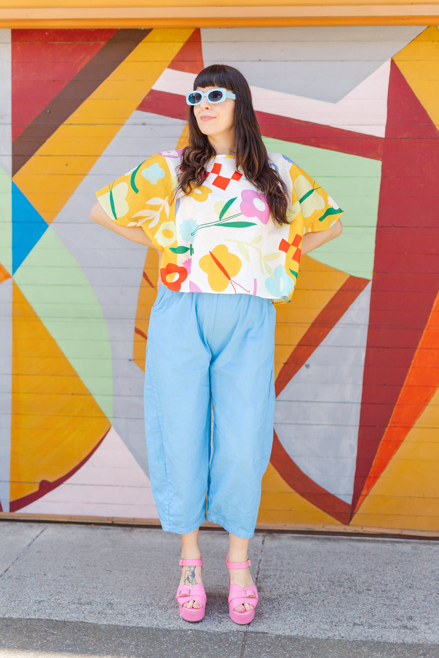 Nettle Studios Tee in Picnic Prance - plus size tee, product view