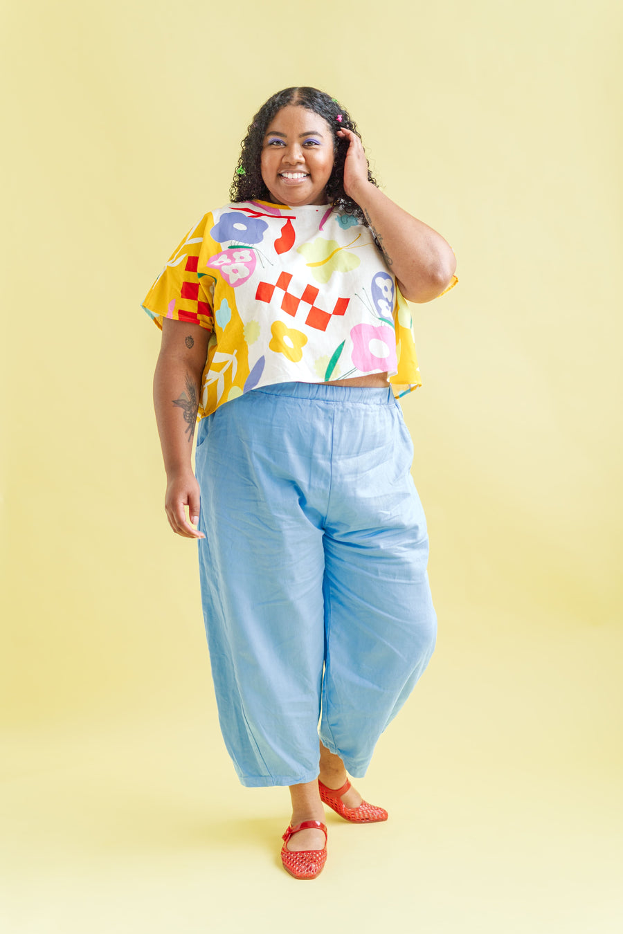 Nettle Studios Tee in Picnic Prance - plus size tee, product view