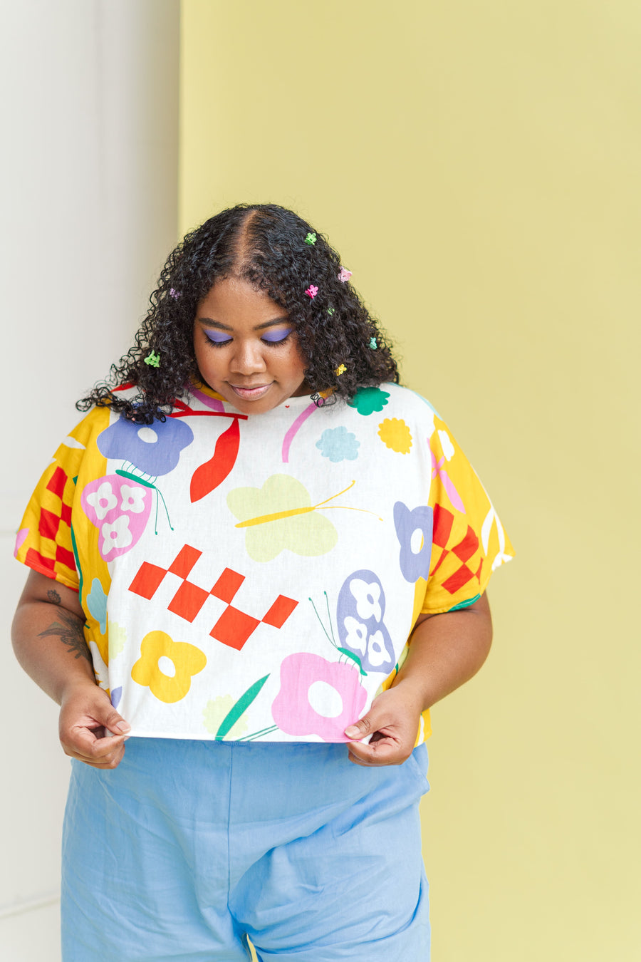 Nettle Studios Tee in Picnic Prance - plus size tee, product view